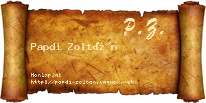 Papdi Zoltán névjegykártya