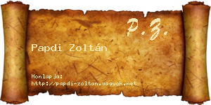 Papdi Zoltán névjegykártya