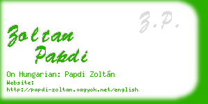 zoltan papdi business card